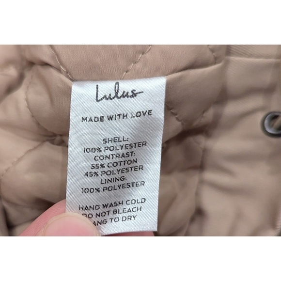 🆕 Lulus Cozy With You Taupe Faux Fur Drawstring Jacket Size XL - Picture 11 of 13